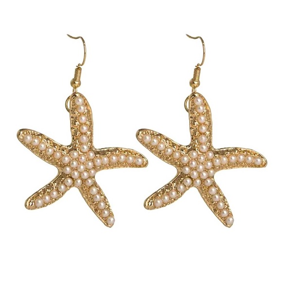 New Starfish Earrings Sea Shells Summer Beach Cruise Star fish Jewelry AU31 - Picture 1 of 3